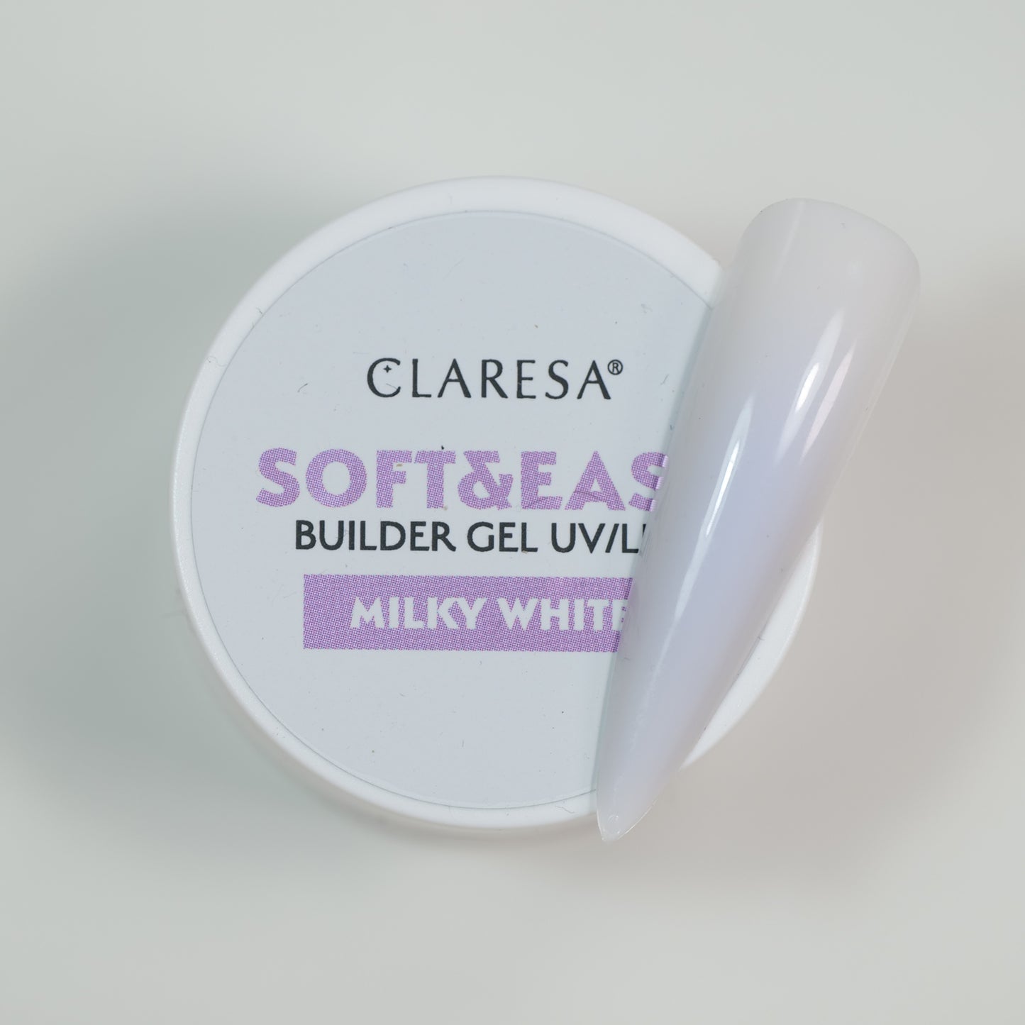 Żel budujący SOFT&EASY builder gel milky white (samopoziomujący)
