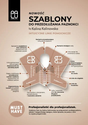 Szablony do przedłużania paznokci by Kalina Kalinowska