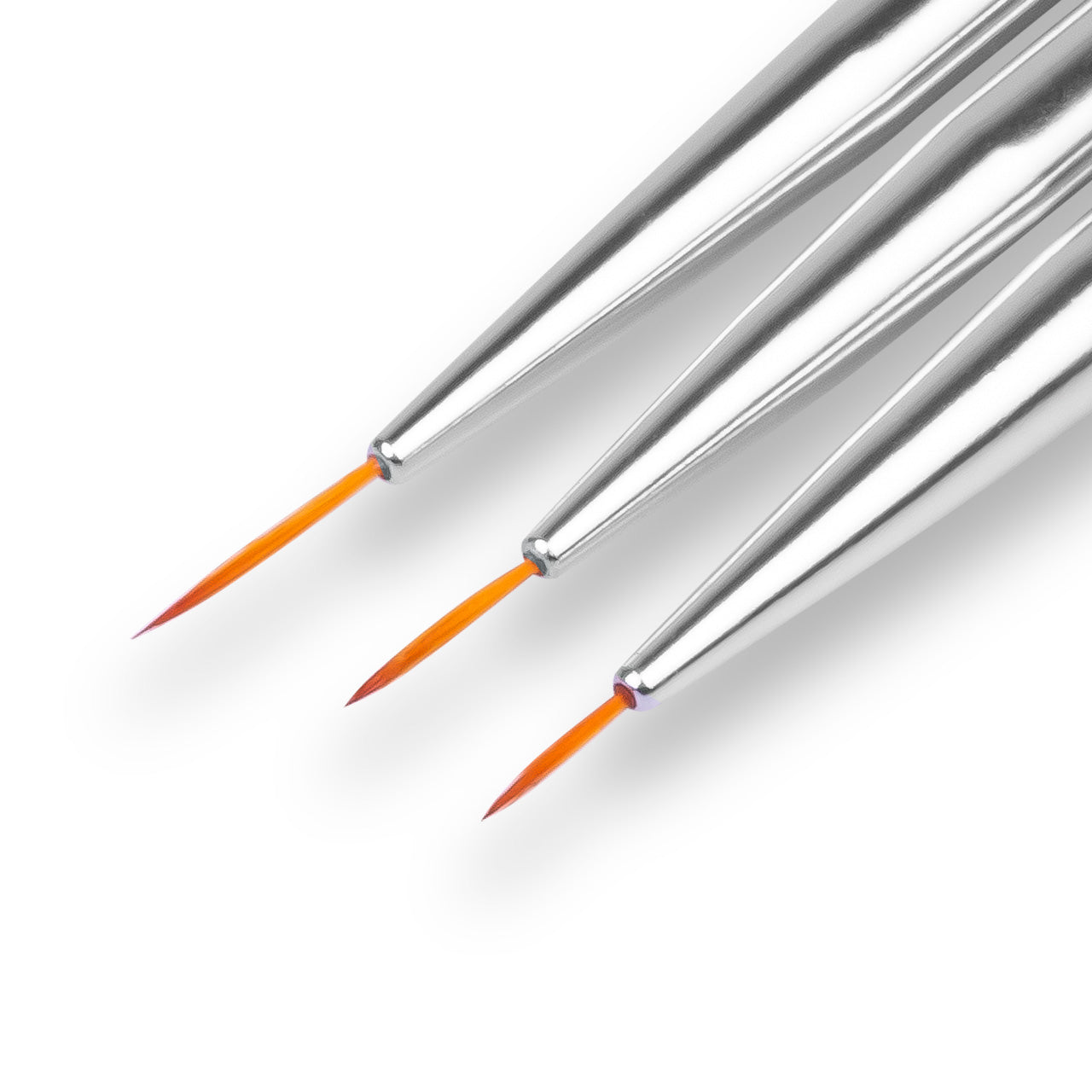 Zestaw pędzelków do zdobień cieńkie Tricolore, 3szt.