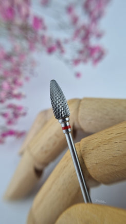 F14 – Czerwona szyszka frez do hybrydy i żelu