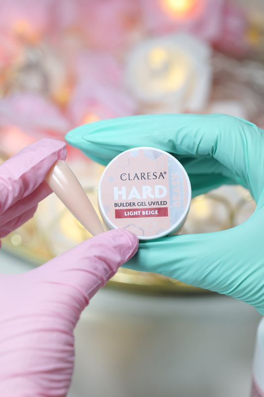 Żel budujący HARD&EASY light beige (samopoziomujący)