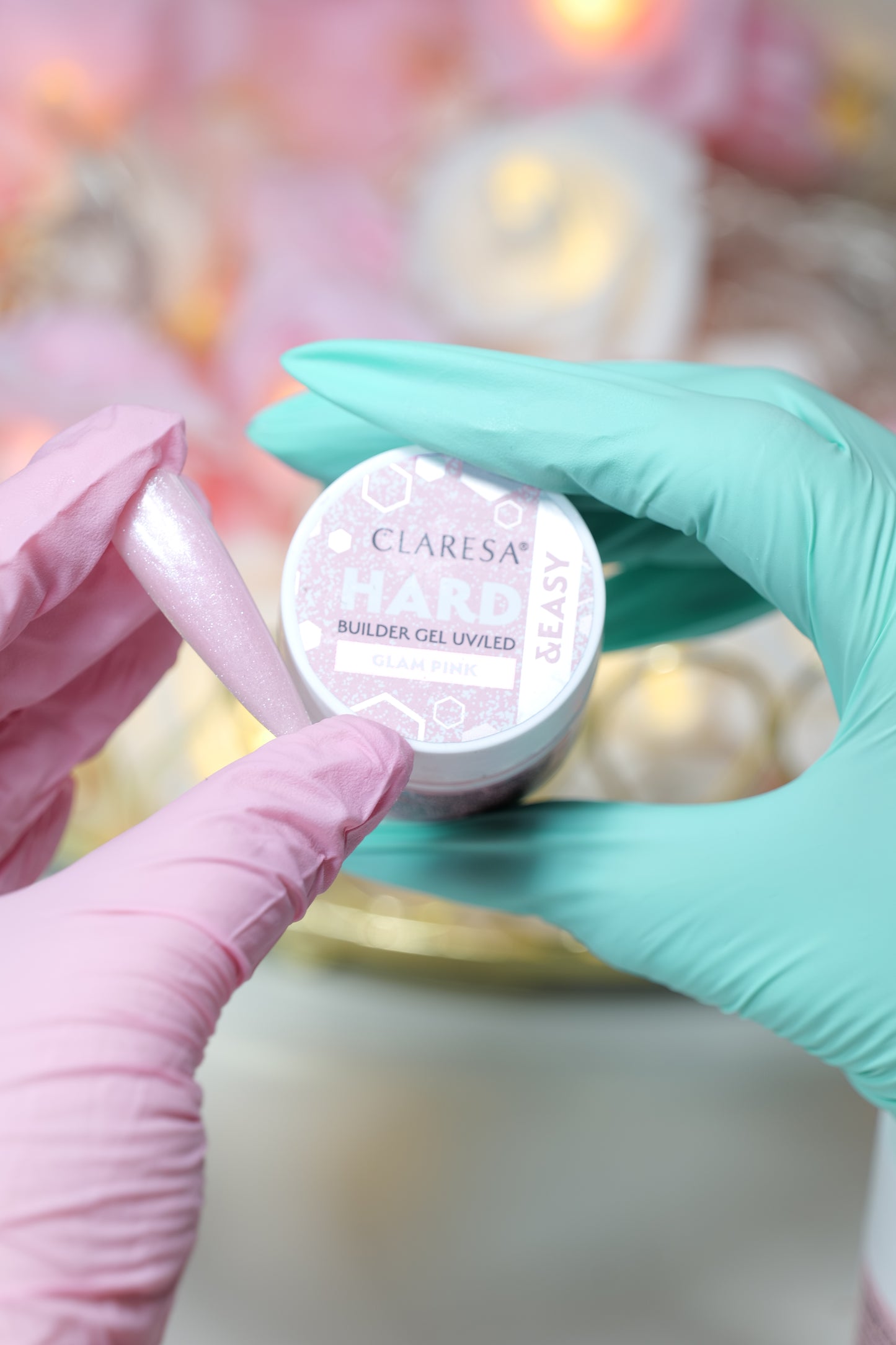 Żel budujący HARD&EASY glam pink (samopoziomujący)