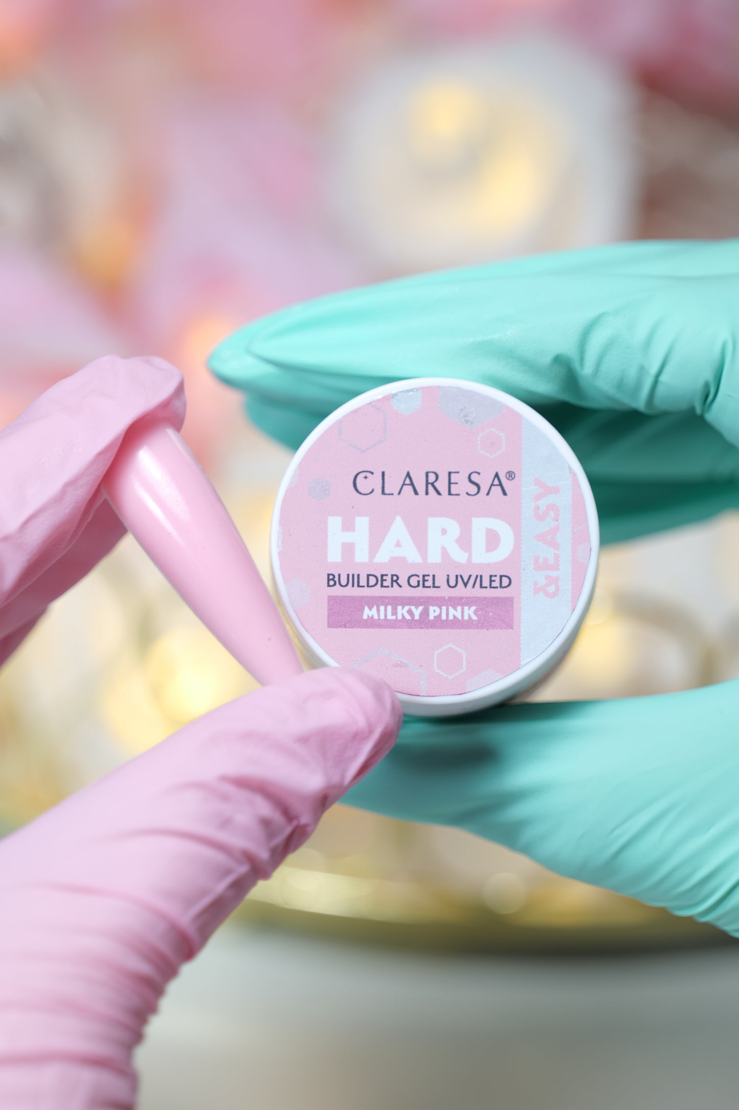 Żel budujący HARD&EASY milky pink (samopoziomujący)