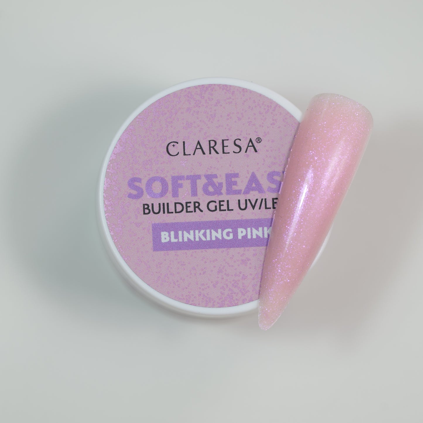 Żel budujący SOFT&EASY builder gel Blinking pink (samopoziomujący)