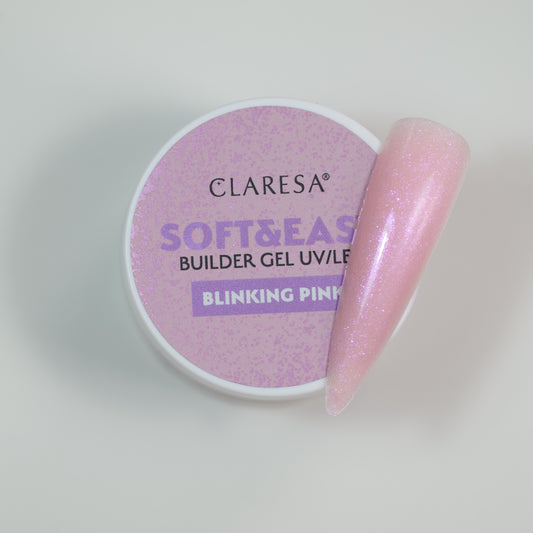 Żel budujący SOFT&EASY builder gel Blinking pink (samopoziomujący)
