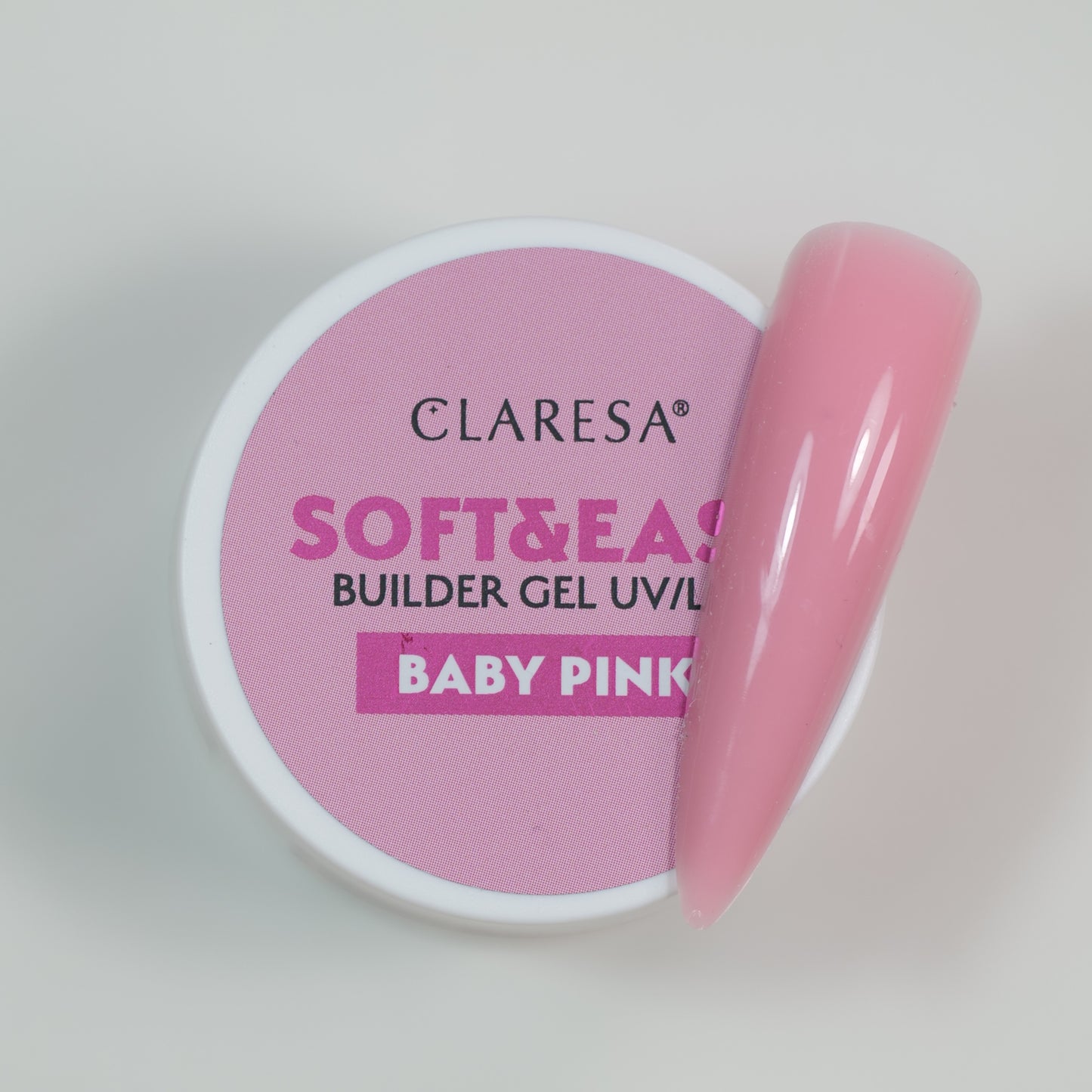 Żel budujący SOFT&EASY builder gel baby pink (samopoziomujący)