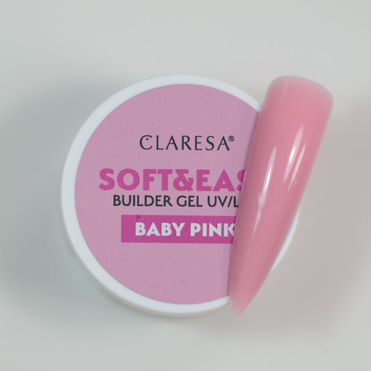 Żel budujący SOFT&EASY builder gel baby pink (samopoziomujący)