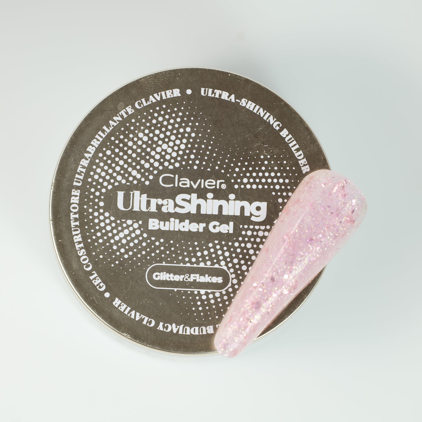 UltraShining Builder Gel, Glitter & Flakes 01 Say My Name (samopoziomujący)