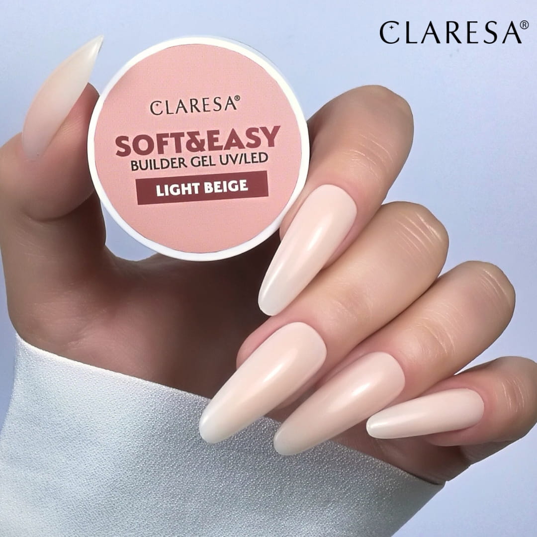 Żel budujący SOFT&EASY builder gel light beige (samopoziomujący)