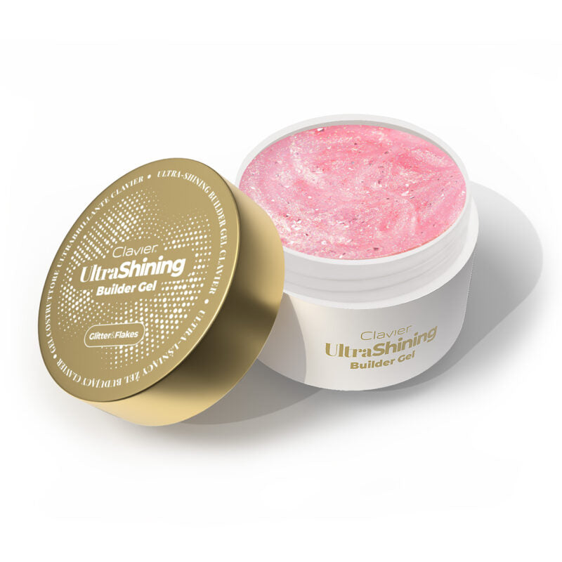 UltraShining Builder Gel, Glitter & Flakes 01 Say My Name (samopoziomujący)